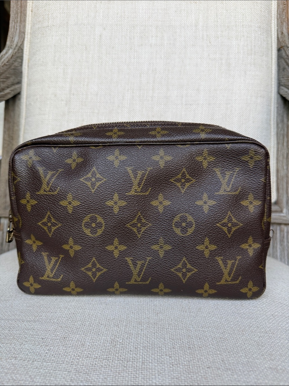Louis Vuitton Brown Monogram Canvas Toiletry Bag